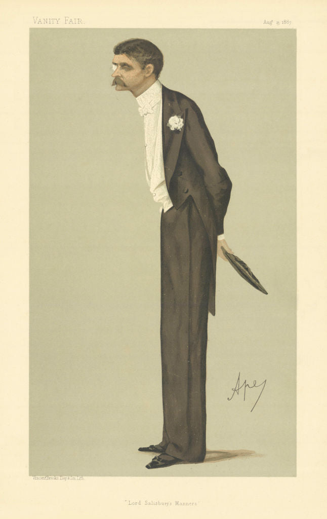 VANITY FAIR SPY CARTOON Henry Manners 'Lord Salisbury's Manners' Rutland 1887